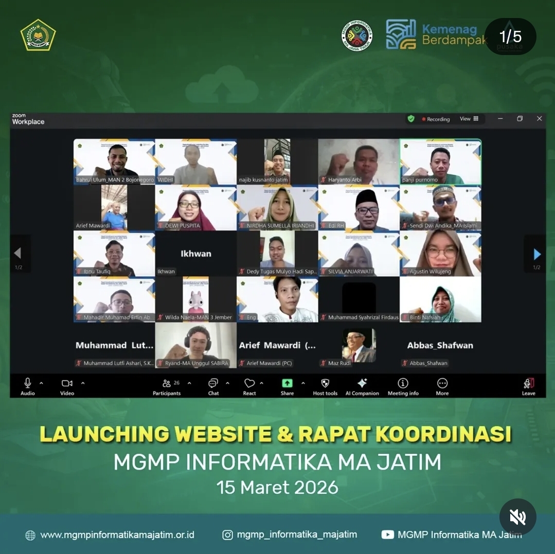 Menyalakan Cahaya Digital: MGMP Informatika MA Jawa Timur Resmi Luncurkan Website Kolaborasi Guru